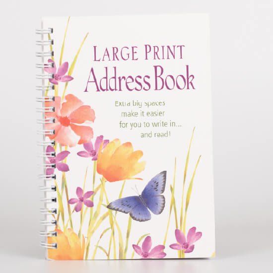 ADRES, adress book, large print