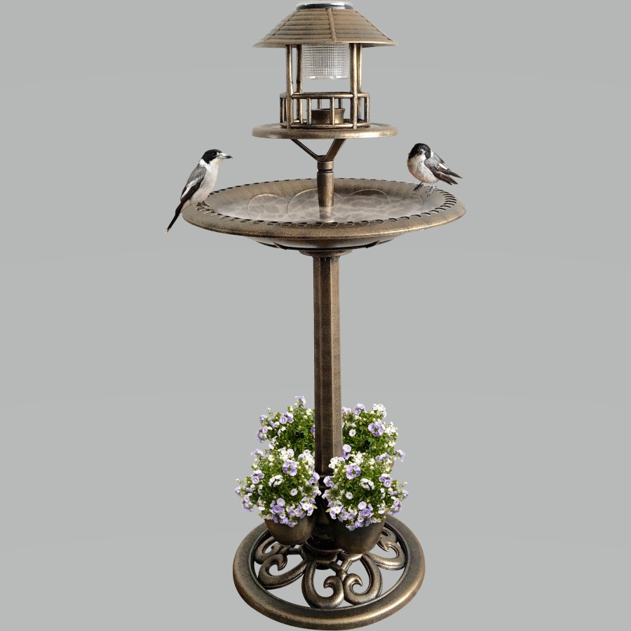 SBBF, Solar Bird Bath Feeder, 4 in 1 bird bath feeder