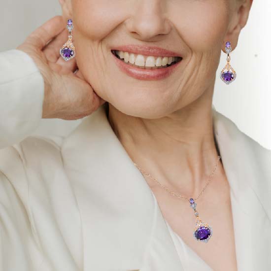 Amethyst Jewellery Set