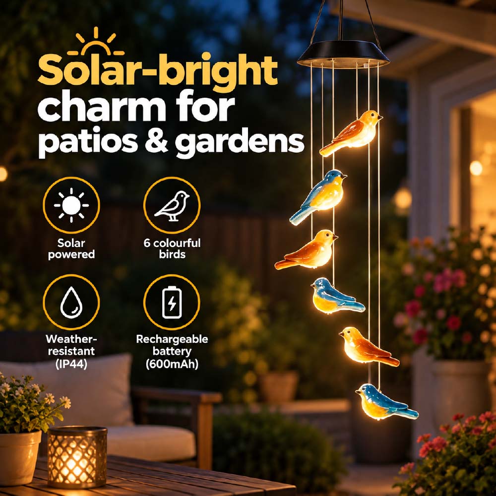 Solar Bird Windchime