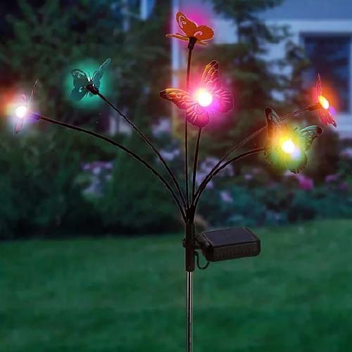 Solar butterflies, garden ornament