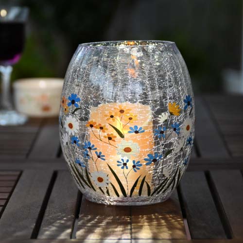 Glass Lantern with immitation lantern