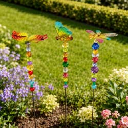 Rainbow Flutter Garden Stakes