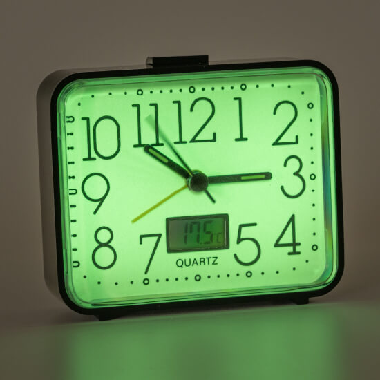 GLDC, Alarm clock, glow, dark