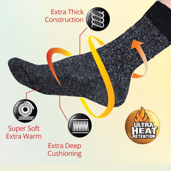Heat Control Thermal Socks 3pk