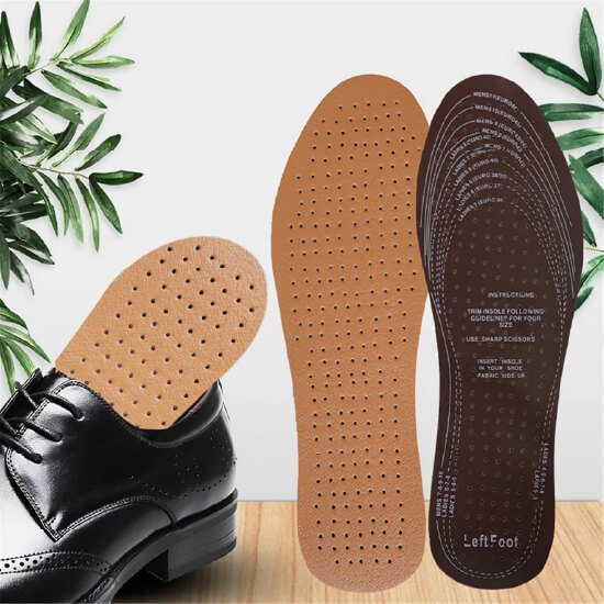 Slim Leatherette Insoles Pair