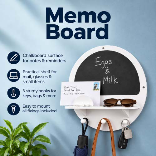 4 in1 Memo Board w 3 Chalks,white color