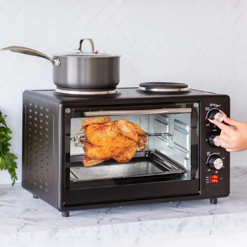 34L Rotisserie Oven & Cooktop