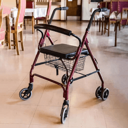 Deluxe Rollator with Brakes and Seating