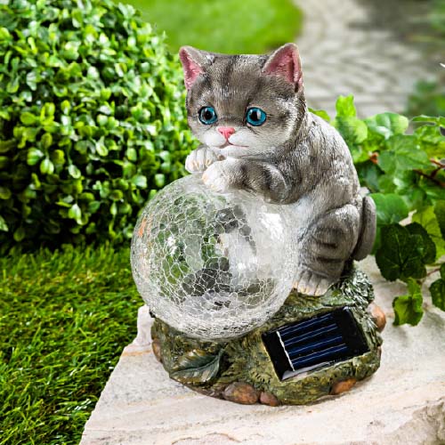 Garden decoration, solar cat