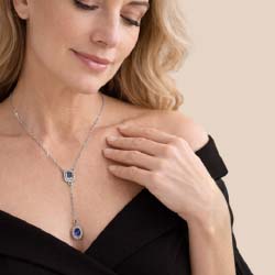 Sapphire & Crystal Pendant