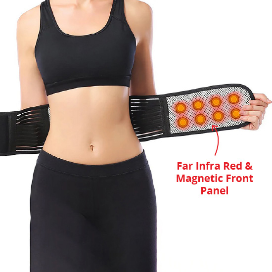 Self-Heating Magnetic Back Support