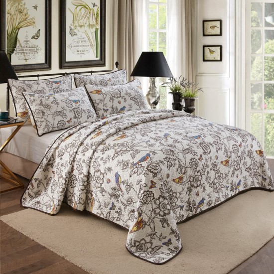 VTBD, Vintage Birds, Bedspread, pure cotton bedspread