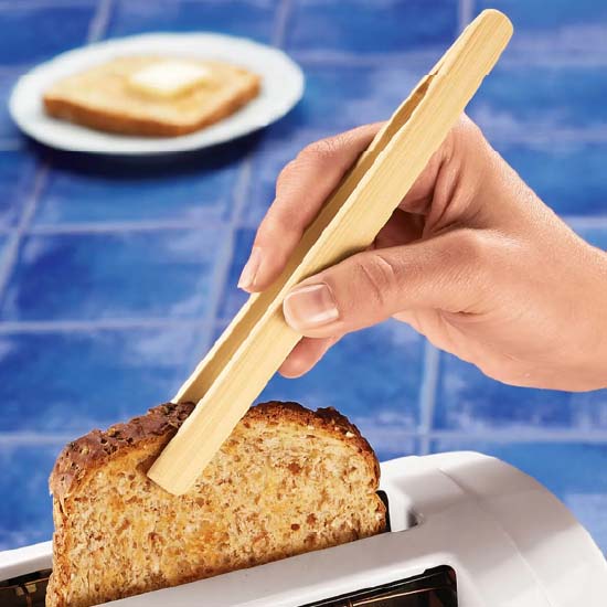 Bamboo Toast Tongs